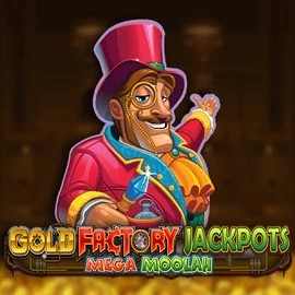 Gold Factory Jackpots Mega Moolah slot icon by Aurum Signature Studios, available at BigLucky Casino